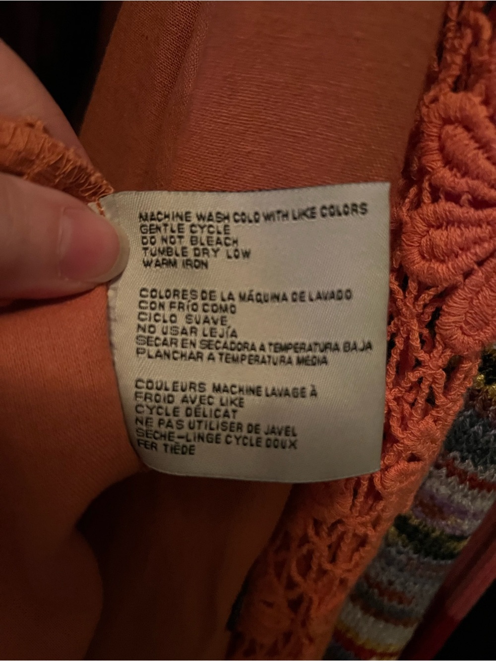Simply Noelle L/XL Burnt Orange Linen Button Tunic Pockets Lagenlook Minimalist - Picture 9 of 9